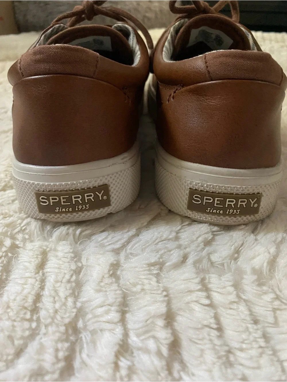 Sperry Men’s Brown Boat Shoes with Navy Insole